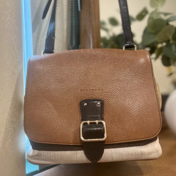 BURBERRY LONDON LARGE CHECK SHELLWOOD GOWAN MESSENGER BAG ADJUSTABLE STR… - Picture 3 of 7